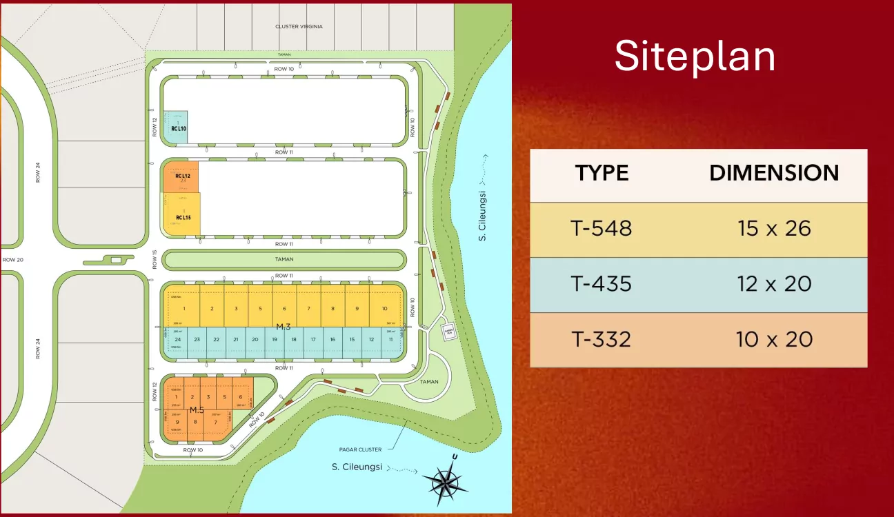 siteplan cluster richmond kota wisata